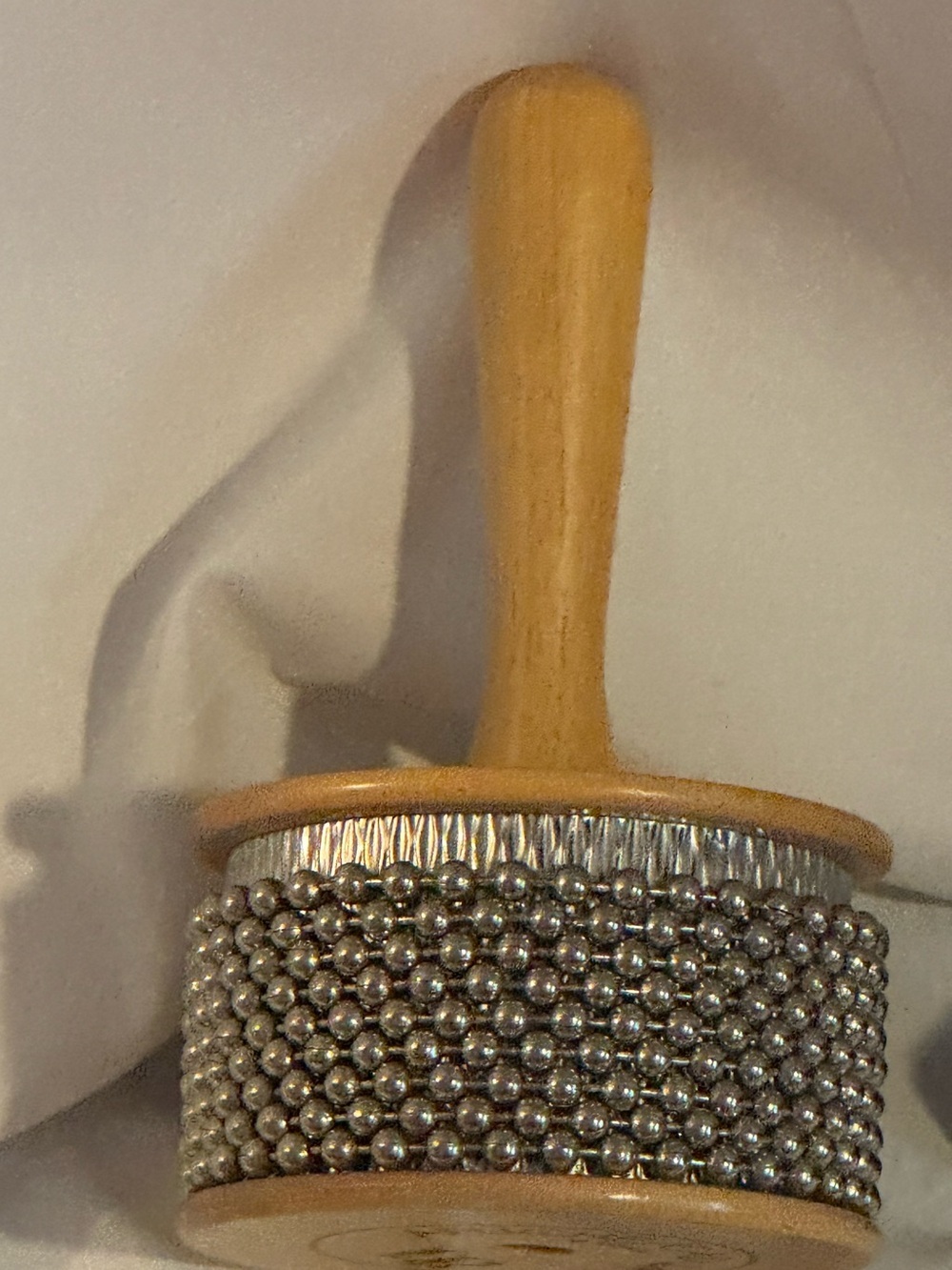Cabasa Afuche Rattle with Silver Beaded Body - Picture 1 of 2